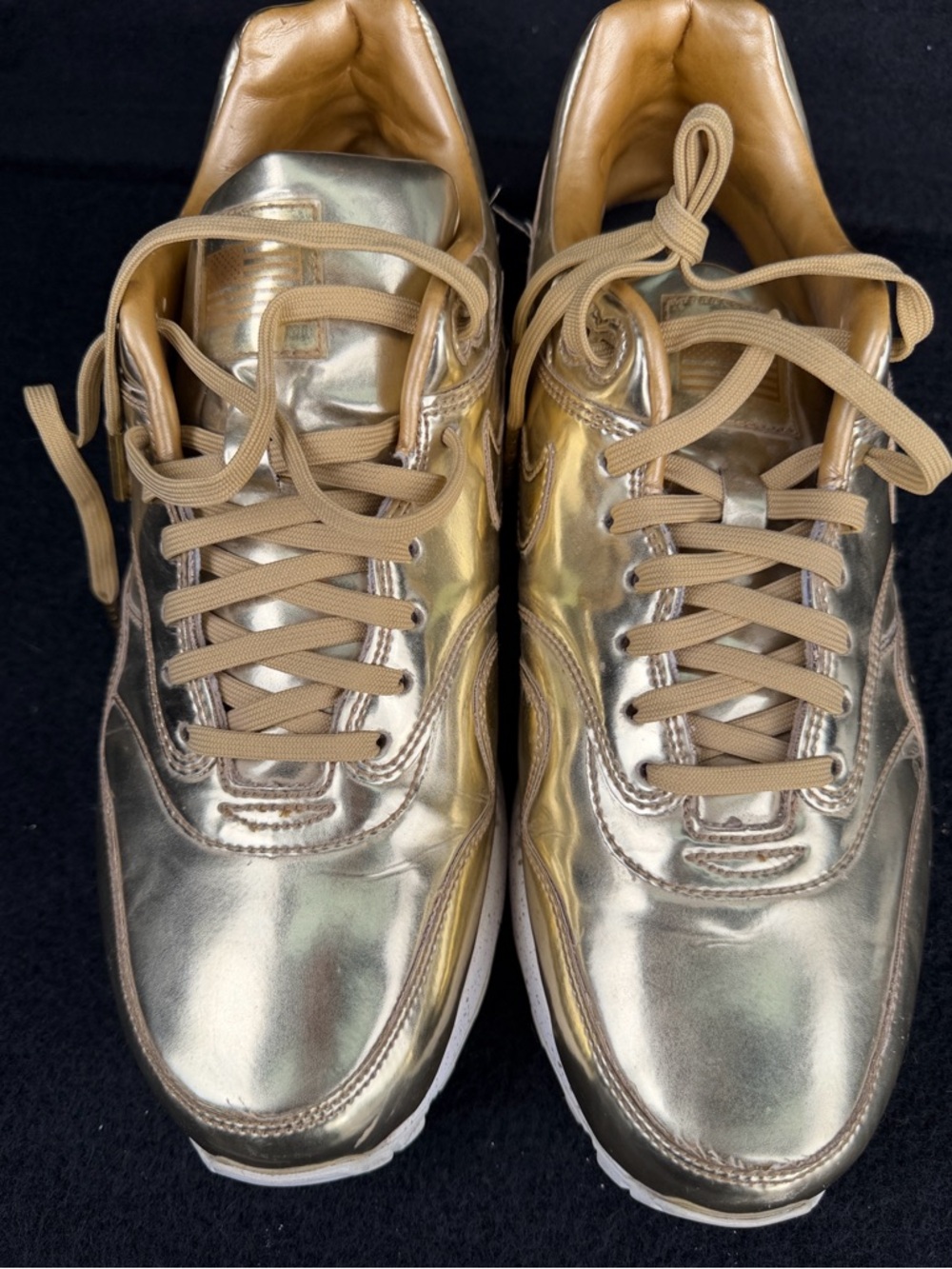 Nike iD Air Max 1 Liquid Gold Ladies Sneakers, Size 10 - Picture 12 of 12